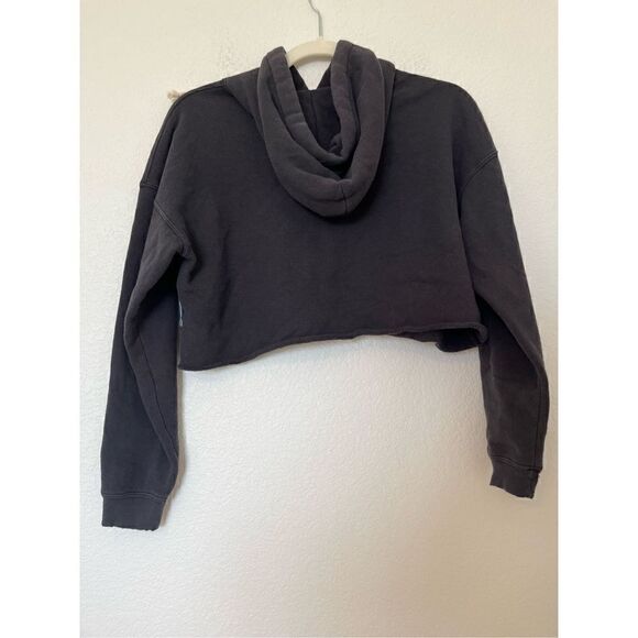 RE/DONE Graphic Print Crew Neck Hooded Cropped Sweatshirt NEW - Picture 5 of 5